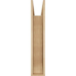 Ekena Millwork - BKTUR0756X28X40FST06RCPR - Timberthane Faux Wood Funston Style Bracket w/ Offset Brace, Slat Ends, 7 1/2"W x 28"D x 40"H, Primed Tan
