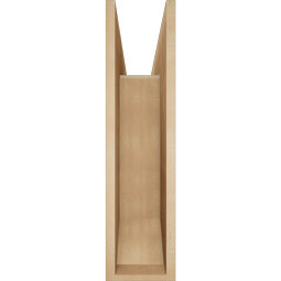 Ekena Millwork - BKTUR0756X30X30FST06RCPR - Timberthane Faux Wood Funston Style Bracket w/ Offset Brace, Slat Ends, 7 1/2"W x 30"D x 30"H, Primed Tan