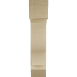 Ekena Millwork - BKTUR0756X30X34FST06RCPR - Timberthane Faux Wood Funston Style Bracket w/ Offset Brace, Slat Ends, 7 1/2"W x 30"D x 34"H, Primed Tan
