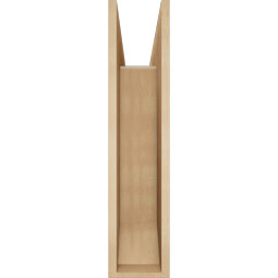 Ekena Millwork - BKTUR0756X30X34FST06RCPR - Timberthane Faux Wood Funston Style Bracket w/ Offset Brace, Slat Ends, 7 1/2"W x 30"D x 34"H, Primed Tan