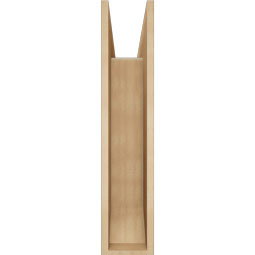 Ekena Millwork - BKTUR0756X30X36FST06RCPR - Timberthane Faux Wood Funston Style Bracket w/ Offset Brace, Slat Ends, 7 1/2"W x 30"D x 36"H, Primed Tan