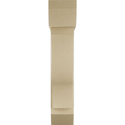 Ekena Millwork - BKTUR0756X30X38FST06RCPR - Timberthane Faux Wood Funston Style Bracket w/ Offset Brace, Slat Ends, 7 1/2"W x 30"D x 38"H, Primed Tan
