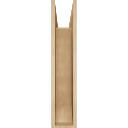 Ekena Millwork - BKTUR0756X30X38FST06RCPR - Timberthane Faux Wood Funston Style Bracket w/ Offset Brace, Slat Ends, 7 1/2"W x 30"D x 38"H, Primed Tan