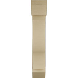 Ekena Millwork - BKTUR0756X30X42FST06RCPR - Timberthane Faux Wood Funston Style Bracket w/ Offset Brace, Slat Ends, 7 1/2"W x 30"D x 42"H, Primed Tan