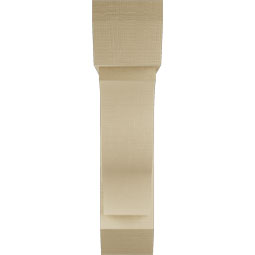 Ekena Millwork - BKTUR0756X32X32FST06RCPR - Timberthane Faux Wood Funston Style Bracket w/ Offset Brace, Slat Ends, 7 1/2"W x 32"D x 32"H, Primed Tan