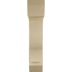 Ekena Millwork - BKTUR0756X32X36FST06RCPR - Timberthane Faux Wood Funston Style Bracket w/ Offset Brace, Slat Ends, 7 1/2"W x 32"D x 36"H, Primed Tan