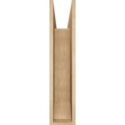 Ekena Millwork - BKTUR0756X32X36FST06RCPR - Timberthane Faux Wood Funston Style Bracket w/ Offset Brace, Slat Ends, 7 1/2"W x 32"D x 36"H, Primed Tan