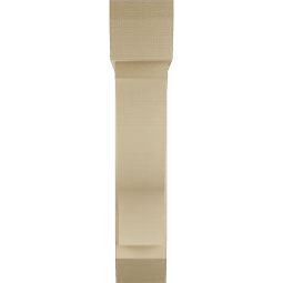 Ekena Millwork - BKTUR0756X32X38FST06RCPR - Timberthane Faux Wood Funston Style Bracket w/ Offset Brace, Slat Ends, 7 1/2"W x 32"D x 38"H, Primed Tan