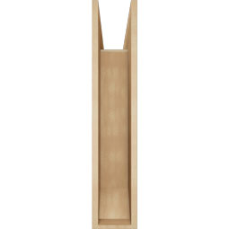 Ekena Millwork - BKTUR0756X32X38FST06RCPR - Timberthane Faux Wood Funston Style Bracket w/ Offset Brace, Slat Ends, 7 1/2"W x 32"D x 38"H, Primed Tan