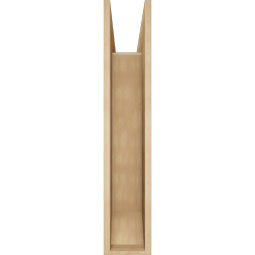 Ekena Millwork - BKTUR0756X32X40FST06RCPR - Timberthane Faux Wood Funston Style Bracket w/ Offset Brace, Slat Ends, 7 1/2"W x 32"D x 40"H, Primed Tan
