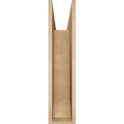 Ekena Millwork - BKTUR0756X34X34FST06RCPR - Timberthane Faux Wood Funston Style Bracket w/ Offset Brace, Slat Ends, 7 1/2"W x 34"D x 34"H, Primed Tan