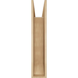 Ekena Millwork - BKTUR0756X34X38FST06RCPR - Timberthane Faux Wood Funston Style Bracket w/ Offset Brace, Slat Ends, 7 1/2"W x 34"D x 38"H, Primed Tan