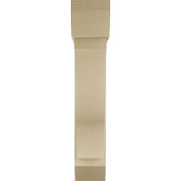Ekena Millwork - BKTUR0756X34X40FST06RCPR - Timberthane Faux Wood Funston Style Bracket w/ Offset Brace, Slat Ends, 7 1/2"W x 34"D x 40"H, Primed Tan