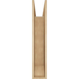 Ekena Millwork - BKTUR0756X34X40FST06RCPR - Timberthane Faux Wood Funston Style Bracket w/ Offset Brace, Slat Ends, 7 1/2"W x 34"D x 40"H, Primed Tan