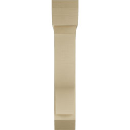 Ekena Millwork - BKTUR0756X34X42FST06RCPR - Timberthane Faux Wood Funston Style Bracket w/ Offset Brace, Slat Ends, 7 1/2"W x 34"D x 42"H, Primed Tan