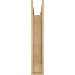 Ekena Millwork - BKTUR0756X34X42FST06RCPR - Timberthane Faux Wood Funston Style Bracket w/ Offset Brace, Slat Ends, 7 1/2"W x 34"D x 42"H, Primed Tan
