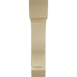 Ekena Millwork - BKTUR0756X36X36FST06RCPR - Timberthane Faux Wood Funston Style Bracket w/ Offset Brace, Slat Ends, 7 1/2"W x 36"D x 36"H, Primed Tan