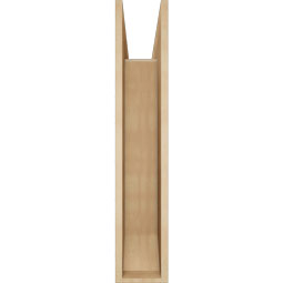 Ekena Millwork - BKTUR0756X36X40FST06RCPR - Timberthane Faux Wood Funston Style Bracket w/ Offset Brace, Slat Ends, 7 1/2"W x 36"D x 40"H, Primed Tan