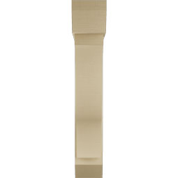 Ekena Millwork - BKTUR0756X36X44FST06RCPR - Timberthane Faux Wood Funston Style Bracket w/ Offset Brace, Slat Ends, 7 1/2"W x 36"D x 44"H, Primed Tan