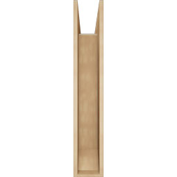 Ekena Millwork - BKTUR0756X36X44FST06RCPR - Timberthane Faux Wood Funston Style Bracket w/ Offset Brace, Slat Ends, 7 1/2"W x 36"D x 44"H, Primed Tan