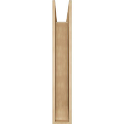 Ekena Millwork - BKTUR0756X36X48FST06RCPR - Timberthane Faux Wood Funston Style Bracket w/ Offset Brace, Slat Ends, 7 1/2"W x 36"D x 48"H, Primed Tan