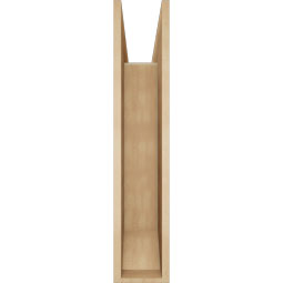 Ekena Millwork - BKTUR0756X38X38FST06RCPR - Timberthane Faux Wood Funston Style Bracket w/ Offset Brace, Slat Ends, 7 1/2"W x 38"D x 38"H, Primed Tan