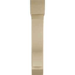 Ekena Millwork - BKTUR0756X38X44FST06RCPR - Timberthane Faux Wood Funston Style Bracket w/ Offset Brace, Slat Ends, 7 1/2"W x 38"D x 44"H, Primed Tan