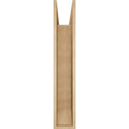 Ekena Millwork - BKTUR0756X38X44FST06RCPR - Timberthane Faux Wood Funston Style Bracket w/ Offset Brace, Slat Ends, 7 1/2"W x 38"D x 44"H, Primed Tan
