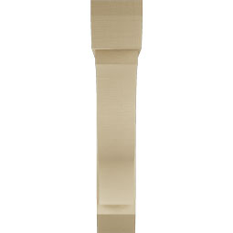 Ekena Millwork - BKTUR0756X40X40FST06RCPR - Timberthane Faux Wood Funston Style Bracket w/ Offset Brace, Slat Ends, 7 1/2"W x 40"D x 40"H, Primed Tan