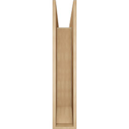 Ekena Millwork - BKTUR0756X40X40FST06RCPR - Timberthane Faux Wood Funston Style Bracket w/ Offset Brace, Slat Ends, 7 1/2"W x 40"D x 40"H, Primed Tan