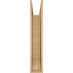 Ekena Millwork - BKTUR0756X42X42FST06RCPR - Timberthane Faux Wood Funston Style Bracket w/ Offset Brace, Slat Ends, 7 1/2"W x 42"D x 42"H, Primed Tan