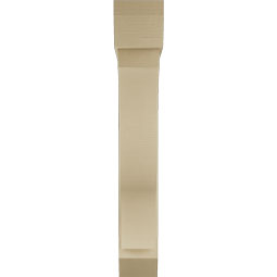 Ekena Millwork - BKTUR0756X42X48FST06RCPR - Timberthane Faux Wood Funston Style Bracket w/ Offset Brace, Slat Ends, 7 1/2"W x 42"D x 48"H, Primed Tan