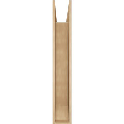 Ekena Millwork - BKTUR0756X42X48FST06RCPR - Timberthane Faux Wood Funston Style Bracket w/ Offset Brace, Slat Ends, 7 1/2"W x 42"D x 48"H, Primed Tan