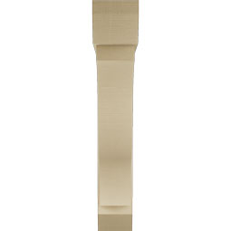 Ekena Millwork - BKTUR0756X44X44FST06RCPR - Timberthane Faux Wood Funston Style Bracket w/ Offset Brace, Slat Ends, 7 1/2"W x 44"D x 44"H, Primed Tan