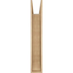 Ekena Millwork - BKTUR0756X46X46FST06RCPR - Timberthane Faux Wood Funston Style Bracket w/ Offset Brace, Slat Ends, 7 1/2"W x 46"D x 46"H, Primed Tan