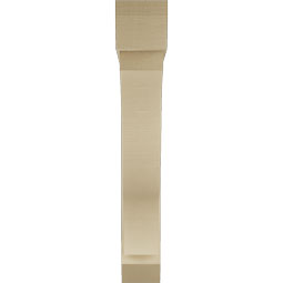 Ekena Millwork - BKTUR0756X48X48FST06RCPR - Timberthane Faux Wood Funston Style Bracket w/ Offset Brace, Slat Ends, 7 1/2"W x 48"D x 48"H, Primed Tan