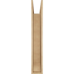 Ekena Millwork - BKTUR0756X48X48FST06RCPR - Timberthane Faux Wood Funston Style Bracket w/ Offset Brace, Slat Ends, 7 1/2"W x 48"D x 48"H, Primed Tan