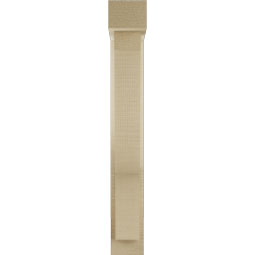 Ekena Millwork - BKTUR0352X14X26FST05RCPR - Timberthane Faux Wood Funston Style Bracket w/ Offset Brace, Block Ends, 3 1/2"W x 14"D x 26"H, Primed Tan