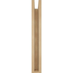 Ekena Millwork - BKTUR0352X14X26FST05RCPR - Timberthane Faux Wood Funston Style Bracket w/ Offset Brace, Block Ends, 3 1/2"W x 14"D x 26"H, Primed Tan