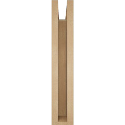 Ekena Millwork - BKTUR0352X16X20FST05RCPR - Timberthane Faux Wood Funston Style Bracket w/ Offset Brace, Block Ends, 3 1/2"W x 16"D x 20"H, Primed Tan