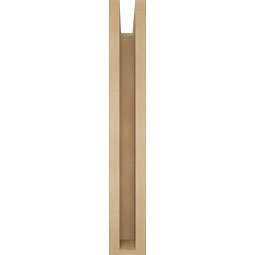 Ekena Millwork - BKTUR0352X16X24FST05RCPR - Timberthane Faux Wood Funston Style Bracket w/ Offset Brace, Block Ends, 3 1/2"W x 16"D x 24"H, Primed Tan
