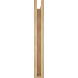 Ekena Millwork - BKTUR0352X16X28FST05RCPR - Timberthane Faux Wood Funston Style Bracket w/ Offset Brace, Block Ends, 3 1/2"W x 16"D x 28"H, Primed Tan