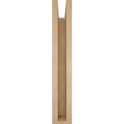 Ekena Millwork - BKTUR0352X18X22FST05RCPR - Timberthane Faux Wood Funston Style Bracket w/ Offset Brace, Block Ends, 3 1/2"W x 18"D x 22"H, Primed Tan
