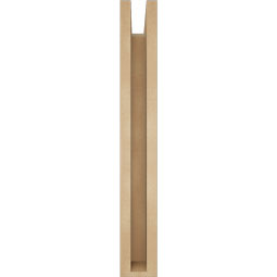 Ekena Millwork - BKTUR0352X18X26FST05RCPR - Timberthane Faux Wood Funston Style Bracket w/ Offset Brace, Block Ends, 3 1/2"W x 18"D x 26"H, Primed Tan