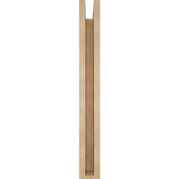 Ekena Millwork - BKTUR0352X18X30FST05RCPR - Timberthane Faux Wood Funston Style Bracket w/ Offset Brace, Block Ends, 3 1/2"W x 18"D x 30"H, Primed Tan