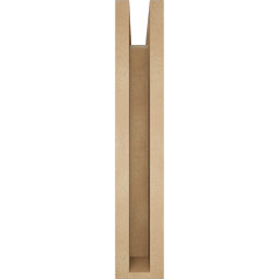 Ekena Millwork - BKTUR0352X20X20FST05RCPR - Timberthane Faux Wood Funston Style Bracket w/ Offset Brace, Block Ends, 3 1/2"W x 20"D x 20"H, Primed Tan