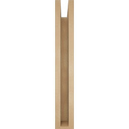 Ekena Millwork - BKTUR0352X20X24FST05RCPR - Timberthane Faux Wood Funston Style Bracket w/ Offset Brace, Block Ends, 3 1/2"W x 20"D x 24"H, Primed Tan