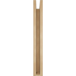 Ekena Millwork - BKTUR0352X20X28FST05RCPR - Timberthane Faux Wood Funston Style Bracket w/ Offset Brace, Block Ends, 3 1/2"W x 20"D x 28"H, Primed Tan