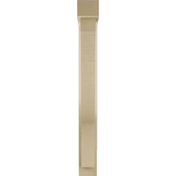 Ekena Millwork - BKTUR0352X20X32FST05RCPR - Timberthane Faux Wood Funston Style Bracket w/ Offset Brace, Block Ends, 3 1/2"W x 20"D x 32"H, Primed Tan