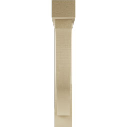 Ekena Millwork - BKTUR0352X22X22FST05RCPR - Timberthane Faux Wood Funston Style Bracket w/ Offset Brace, Block Ends, 3 1/2"W x 22"D x 22"H, Primed Tan